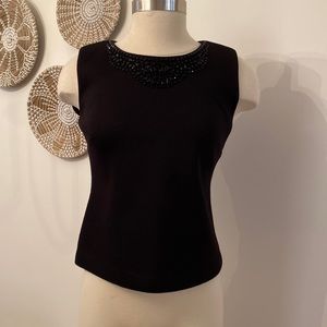 NWT Cynthia Rowley Black Jeweled Top